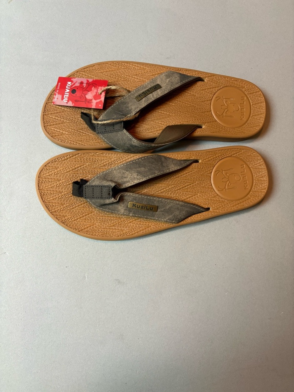 Kualuu Men's Brown Flip-Flop Sandals